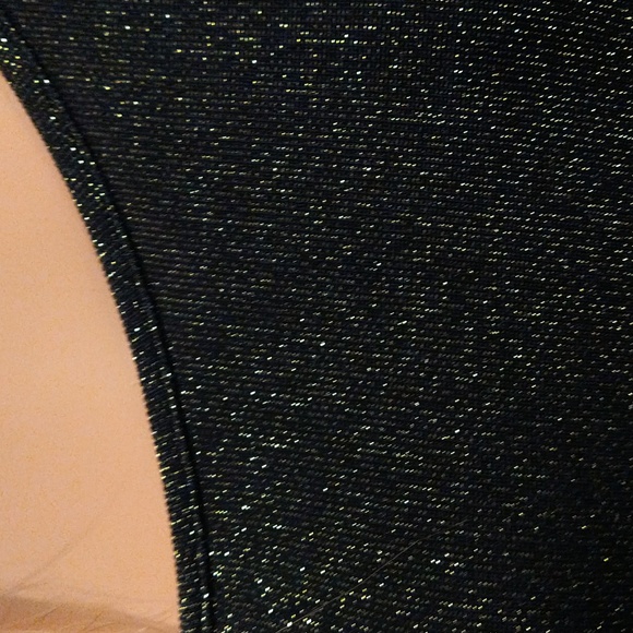 By Carmin Gold Sparkle Ruffled Black Stretching Dress 1x2x3x Sizes - Picture 8 of 12